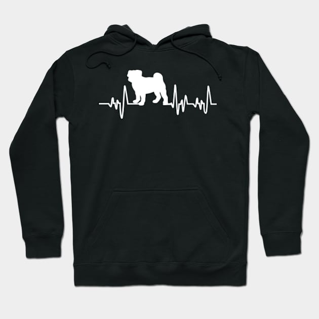 Pug Heartbeat For Dog Lovers Hoodie by mohammadrezaabolghase